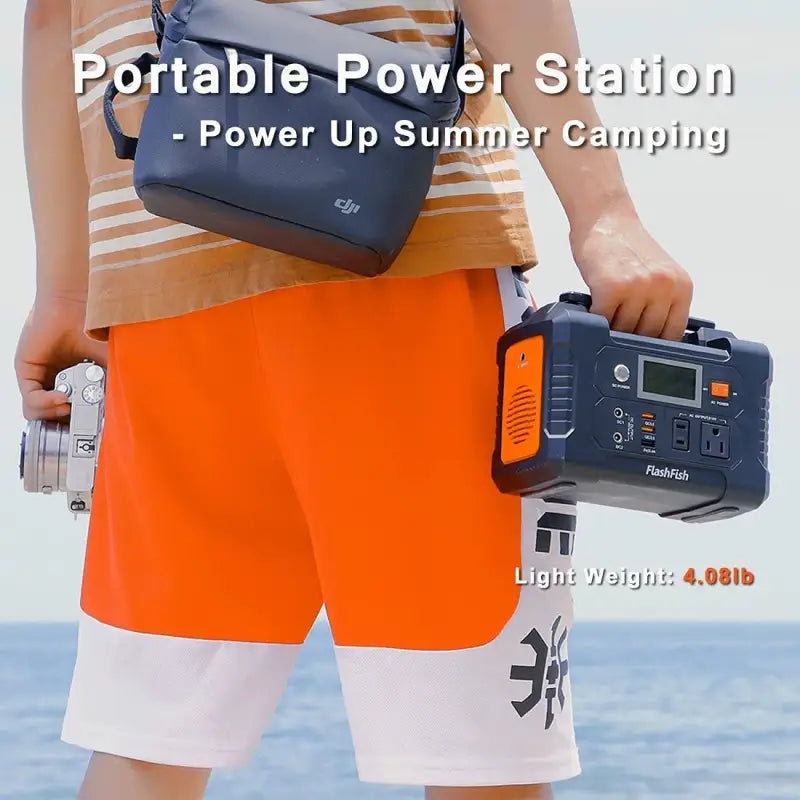 Power station $169.99 200w portable power station flashfish 40800mah solar generator 2025