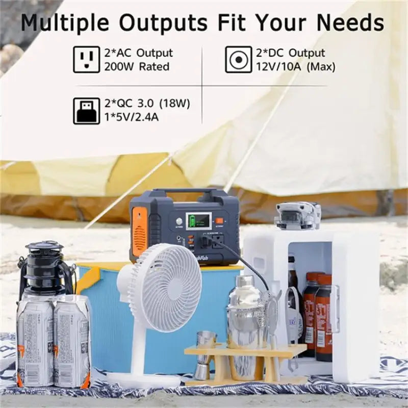 Power station $230.99 200w portable power station – flashfish 40800mah solar generator 60w 2025