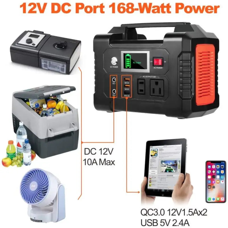 Power station $169.99 200w portable power station flashfish 40800mah solar generator 2025