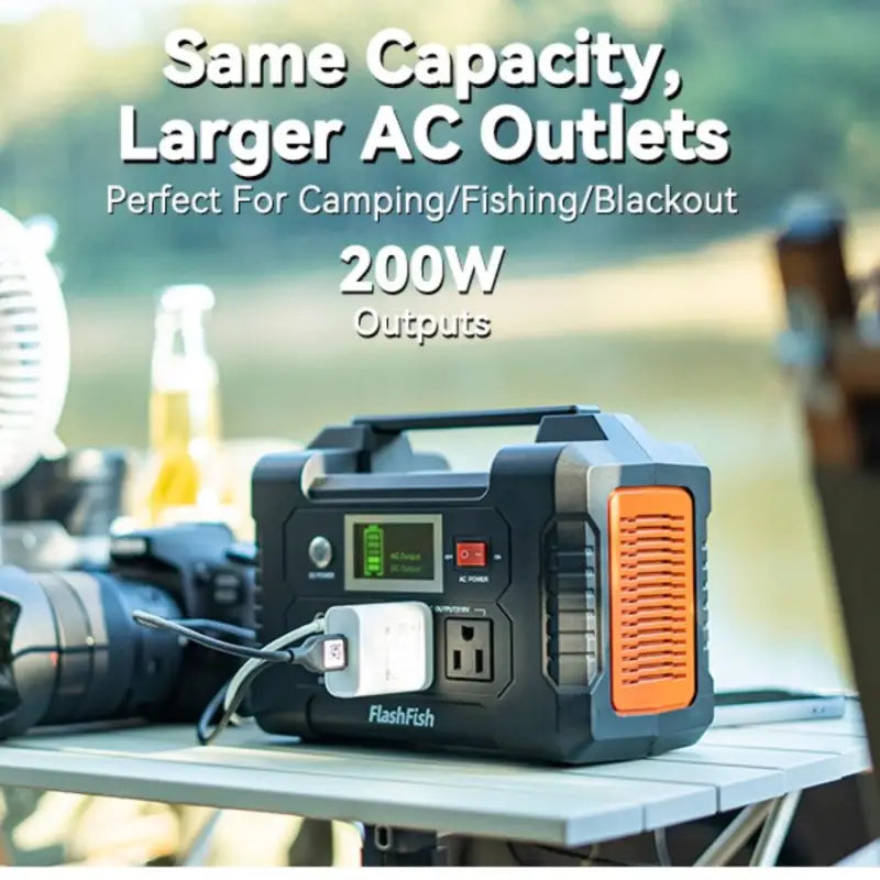 Power station $169.99 200w portable power station flashfish 40800mah solar generator 2025