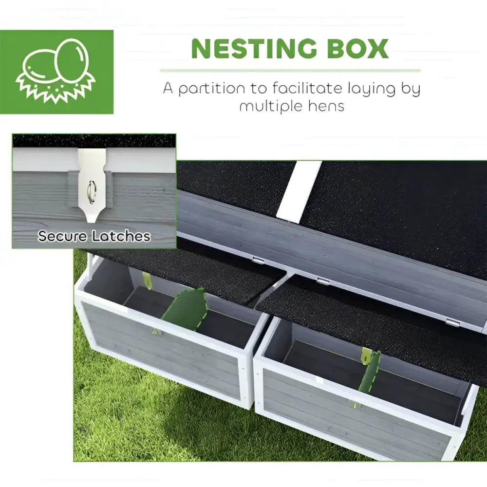 Chicken Coop with Nest Box – Outdoor Firwood Hen House, Red | Backyard Raise & Grow - BRG | Backyard Raise & Grow - backyard farming, chicken coop, chicken pen, egg nesting box, firwood chicken coop, garden coop, hen house, outdoor pet shelter, poultry run, rabbit hutch