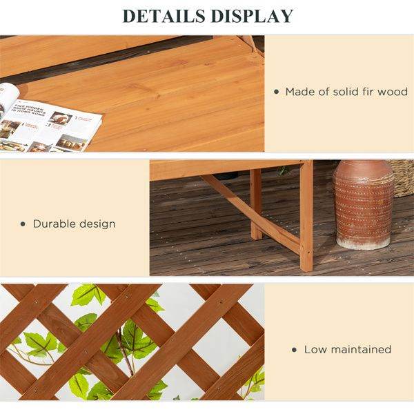 BRG – Outdoor Arbor Arch Garden Bench with Pergola Trellis Top for Vines, Hanging Plants, Weddings & Backyard Décor - BRG | Backyard Raise & Grow - arbor garden bench, backyard furniture, easy assembly bench, fir wood bench, garden seating, hanging plant bench, outdoor bench, pergola bench, trellis bench, wedding garden decor