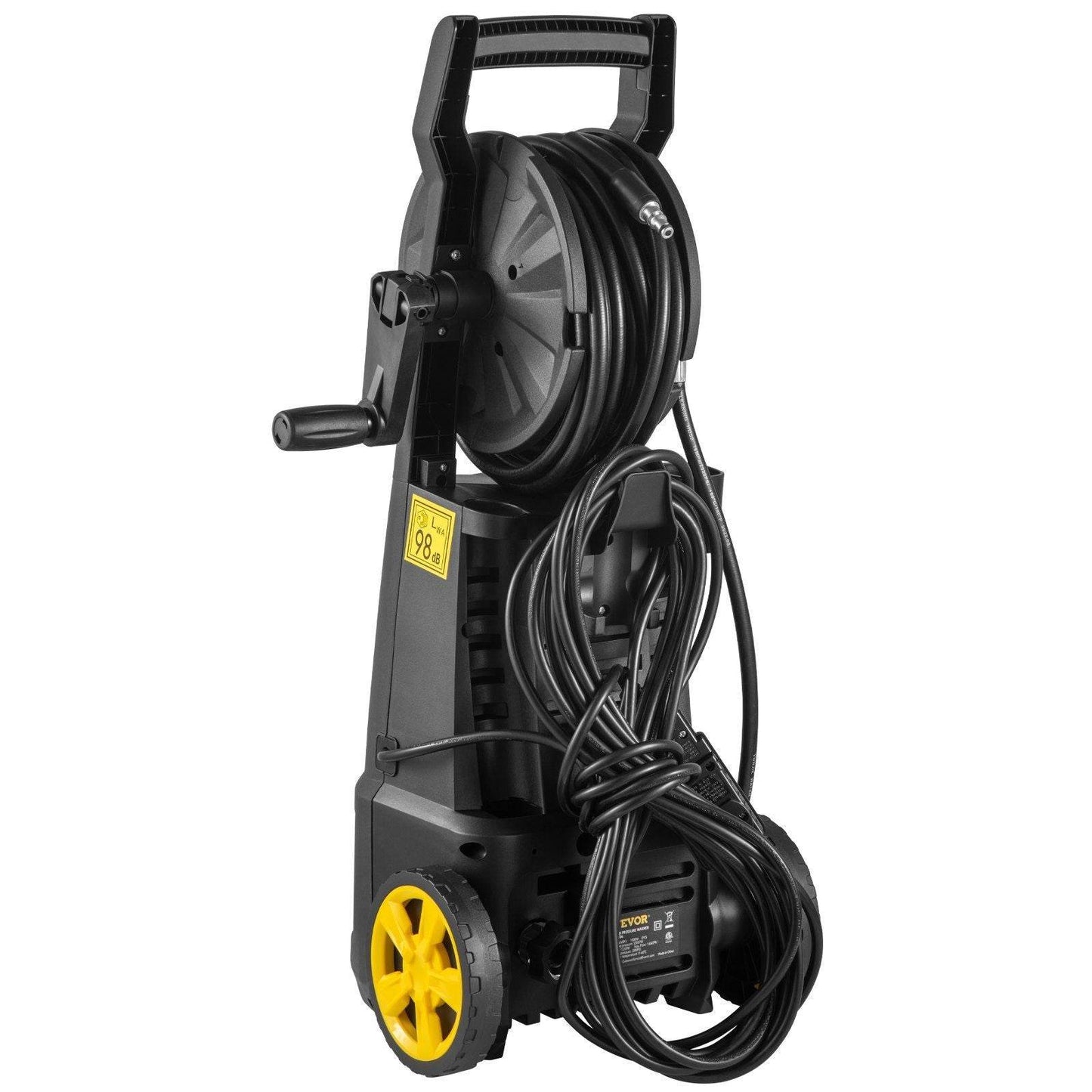 VEVOR Electric Pressure Washer, 2000 PSI, Max 1.65 GPM Power Washer w/ 30 ft Hose & Reel, 5 Quick Connect Nozzles, Foam Cannon, Portable to Clean Patios, Cars, Fences, Driveways, ETL Listed - BRG | Backyard Raise & Grow -