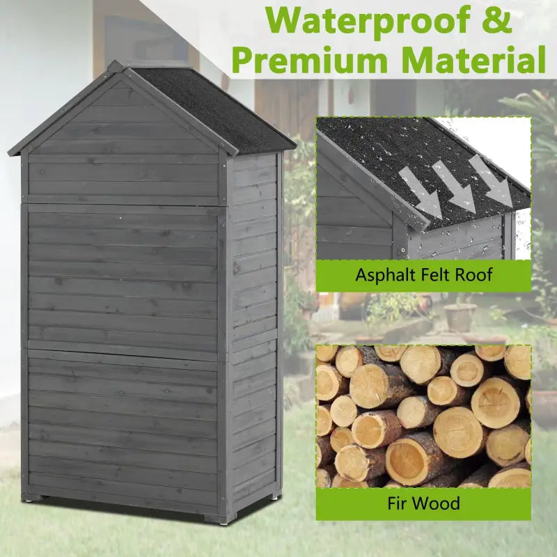 Backyard Raise & Grow outdoor storage cabinet for garden with waterproof design and premium fir wood material
