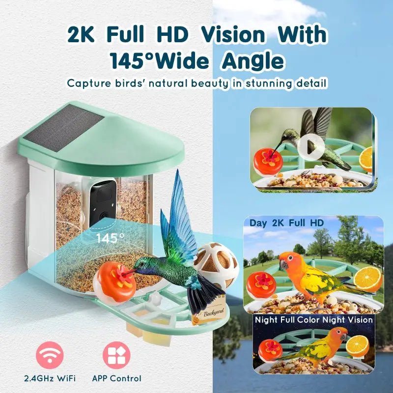 Bird feeder $99.99 smart bird feeder with camera – 2k hd birdwatching ai identify bird 2025