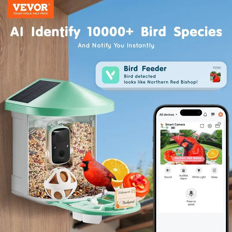 Bird feeder $99.99 smart bird feeder with camera – 2k hd birdwatching ai identify bird 2025