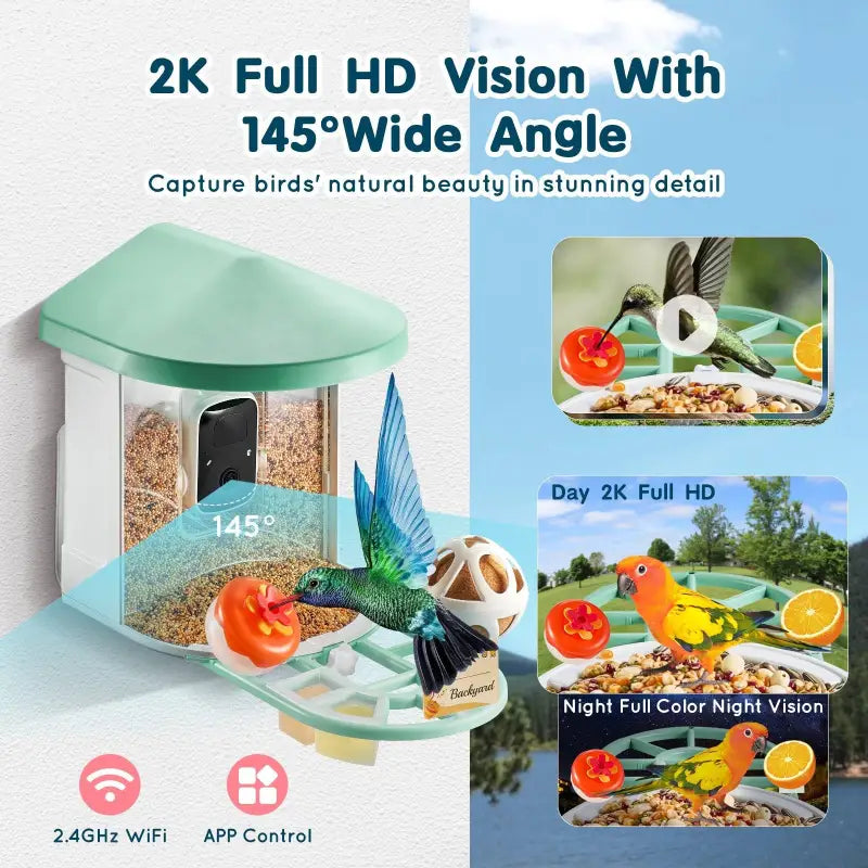 Bird feeder $99.99 smart bird feeder with camera – ai identify bird species 2k hd ultra 2025