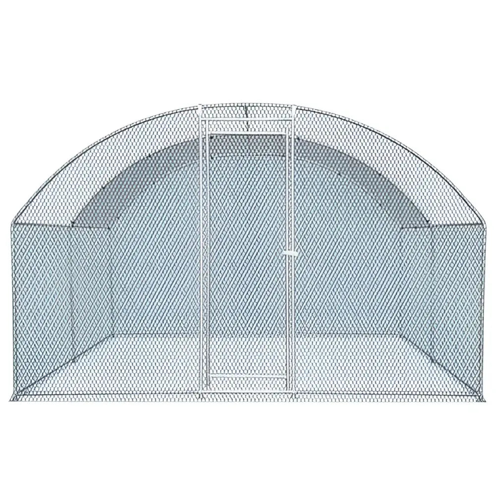 10 x 10 ft Large Metal Chicken Coop Walk-in Poultry Cage Chicken Hen Run House with Waterproof Cover Rabbits Cats Dogs
