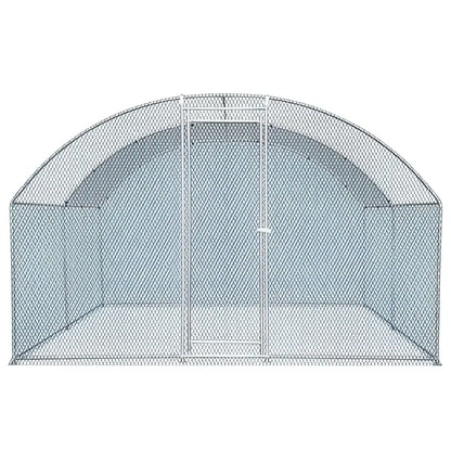 10 x 10 ft Large Metal Chicken Coop Walk-in Poultry Cage Chicken Hen Run House with Waterproof Cover Rabbits Cats Dogs