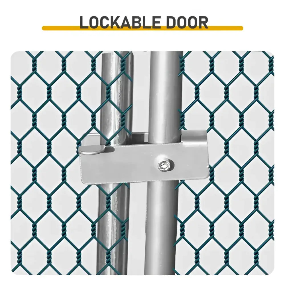 10 x 10 ft Large Metal Chicken Coop Walk-in Poultry Cage Chicken Hen Run House with Waterproof Cover Rabbits Cats Dogs