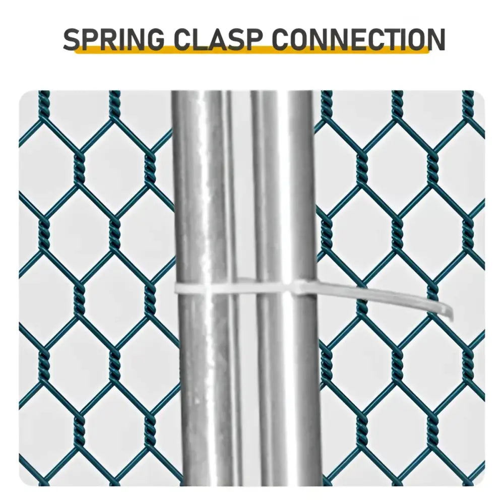 10 x 10 ft Large Metal Chicken Coop Walk-in Poultry Cage Chicken Hen Run House with Waterproof Cover Rabbits Cats Dogs