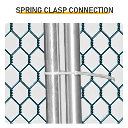 10 x 10 ft Large Metal Chicken Coop Walk-in Poultry Cage Chicken Hen Run House with Waterproof Cover Rabbits Cats Dogs