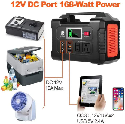 Power station $169.99 200w portable power station flashfish 40800mah solar generator 2025