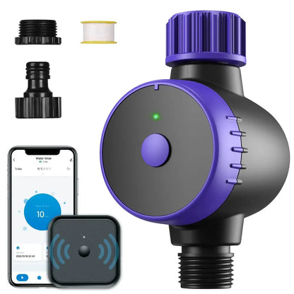 Bluetooth Sprinkler Timer, WiFi Smart Irrigation Water Timer, Wireless Remote APP & Voice Control, Rain Delay/ Manual/ Automatic Watering System, Watering Hose Timer for Yard Garden Lawn Watering - BRG | Backyard Raise & Grow - 