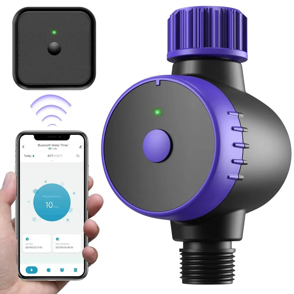 Bluetooth Sprinkler Timer, WiFi Smart Irrigation Water Timer, Wireless Remote APP & Voice Control, Rain Delay/ Manual/ Automatic Watering System, Watering Hose Timer for Yard Garden Lawn Watering - BRG | Backyard Raise & Grow - 