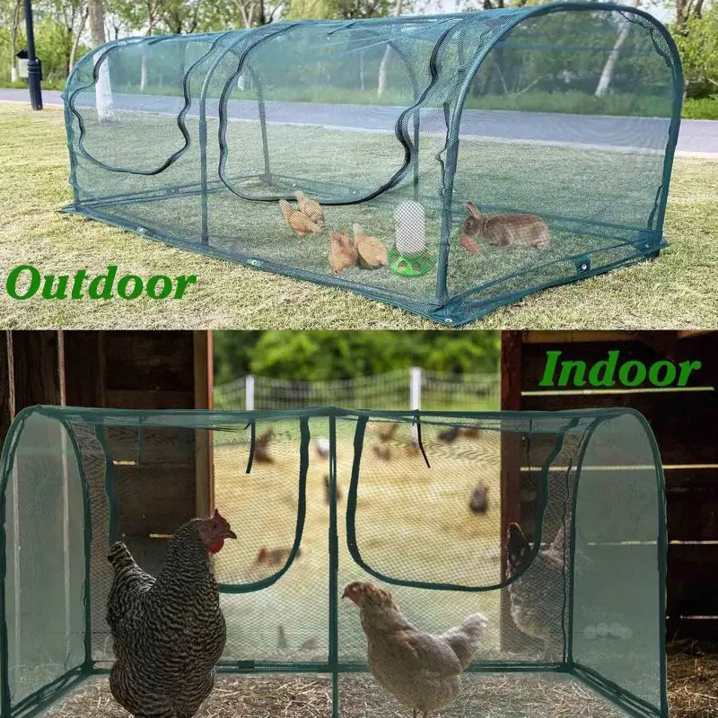 Chicken Run Hen Coop,Walk-in Poultry House,Outdoor Gardening Net,Easy-up Small Animals Enclosure for Protecting Pet and Plant