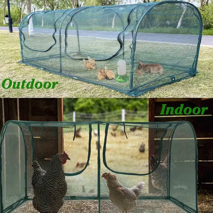 Chicken Run Hen Coop,Walk-in Poultry House,Outdoor Gardening Net,Easy-up Small Animals Enclosure for Protecting Pet and Plant