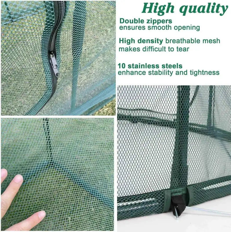 Chicken Run Hen Coop,Walk-in Poultry House,Outdoor Gardening Net,Easy-up Small Animals Enclosure for Protecting Pet and Plant
