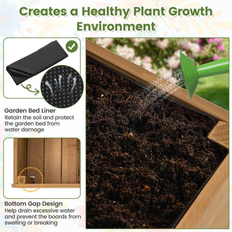 Wooden Raised Garden Bed Mobile Elevated Planter Box with Trellis, Bottom Shelf & Lockable Wheels | BRG - BRG | Backyard Raise & Grow - elevated garden box, fir wood planter, garden bed with storage shelf, mobile garden bed, outdoor garden bed with wheels, patio garden planter, raised planter box, trellis vegetable planter, vertical garden box, wooden trellis planter