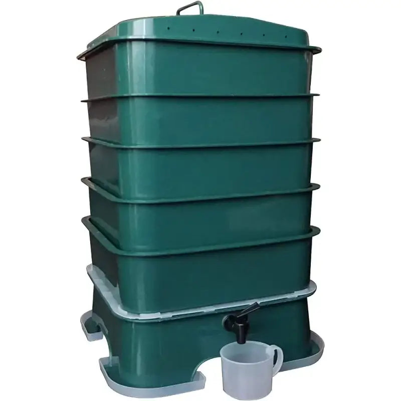 Large Outdoor Worm Compost Bins Easy to Install and Designed for Environment 5 Trays - Compost Supplies