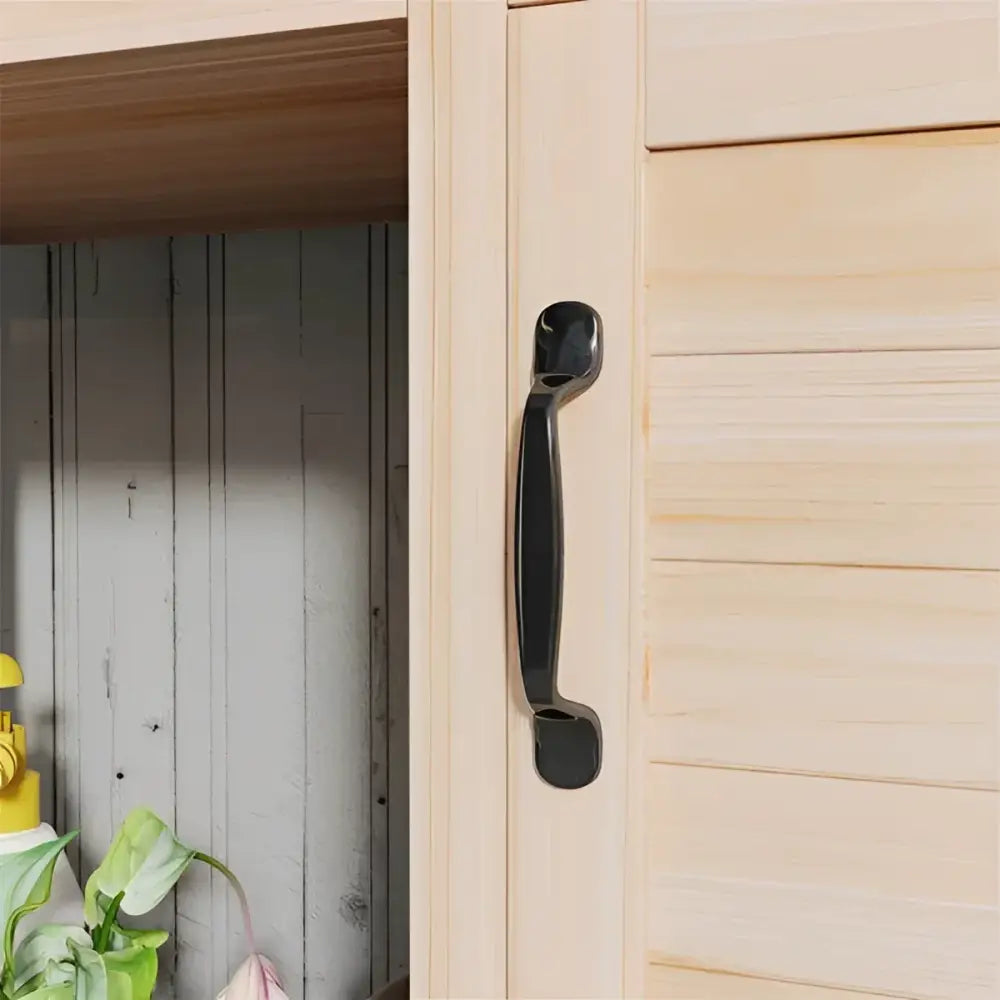 Natural Wood Outdoor Potting Bench with Sink, Cabinet & Hooks | Garden Workstation | BRG - BRG | Backyard Raise & Grow - backyard potting bench, garden bench with faucet, garden cabinet, gardening table, outdoor garden bench, outdoor potting table, plant potting station, potting bench with sink, raised planter bench, wood garden workstation