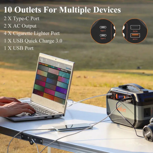 Power station $282.99 portable power station – solar generator backup 299wh power supply 2025