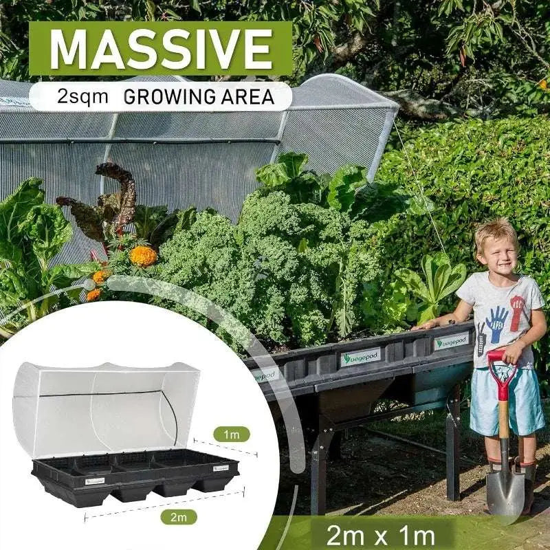 🌱 Raised Garden Bed – Self-Watering Container Kit with Protective Cover & Waist-Height Stand