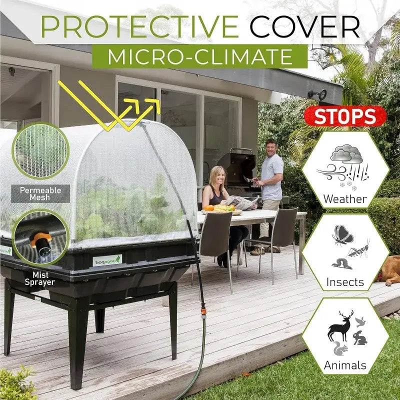 🌱 Raised Garden Bed – Self-watering Container Kit with Protective Cover & Waist-height Stand - United States - Raised