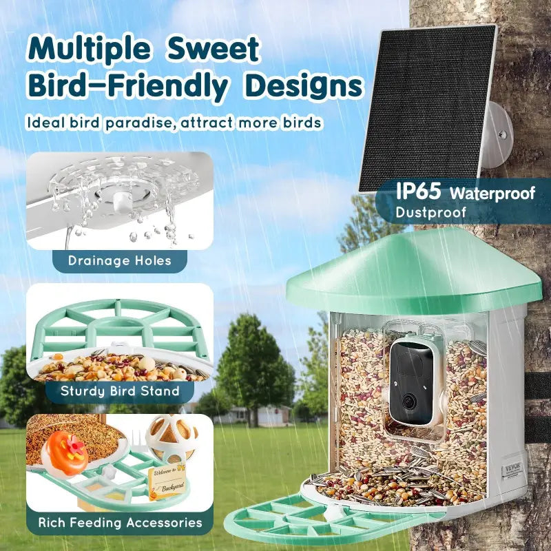 Bird feeder $99.99 smart bird feeder with camera – ai identify bird species 2k hd ultra 2025