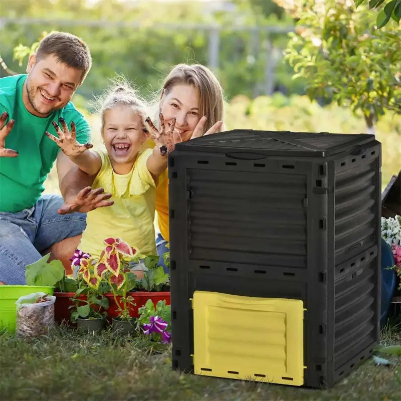 Sustainable Living 300L Garden Compost Bin – 80 Gallon | Backyard Raise & Grow