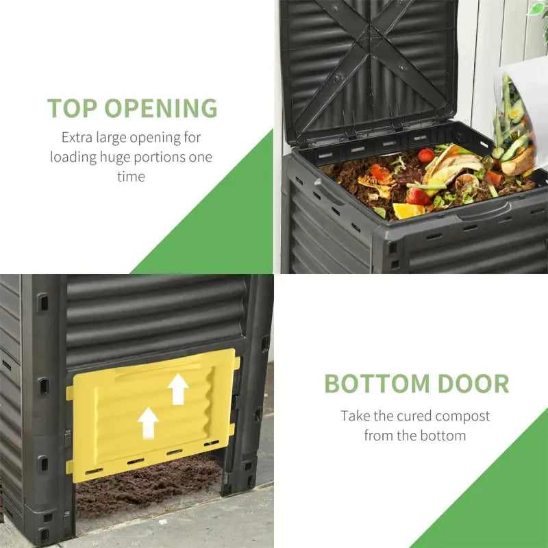 Sustainable Living 300l Garden Compost Bin – 80 Gallon | Backyard Raise & Grow - United States - Compost Supplies