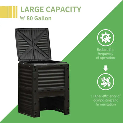 Sustainable Living 300l Garden Compost Bin – 80 Gallon | Backyard Raise & Grow - United States - Compost Supplies