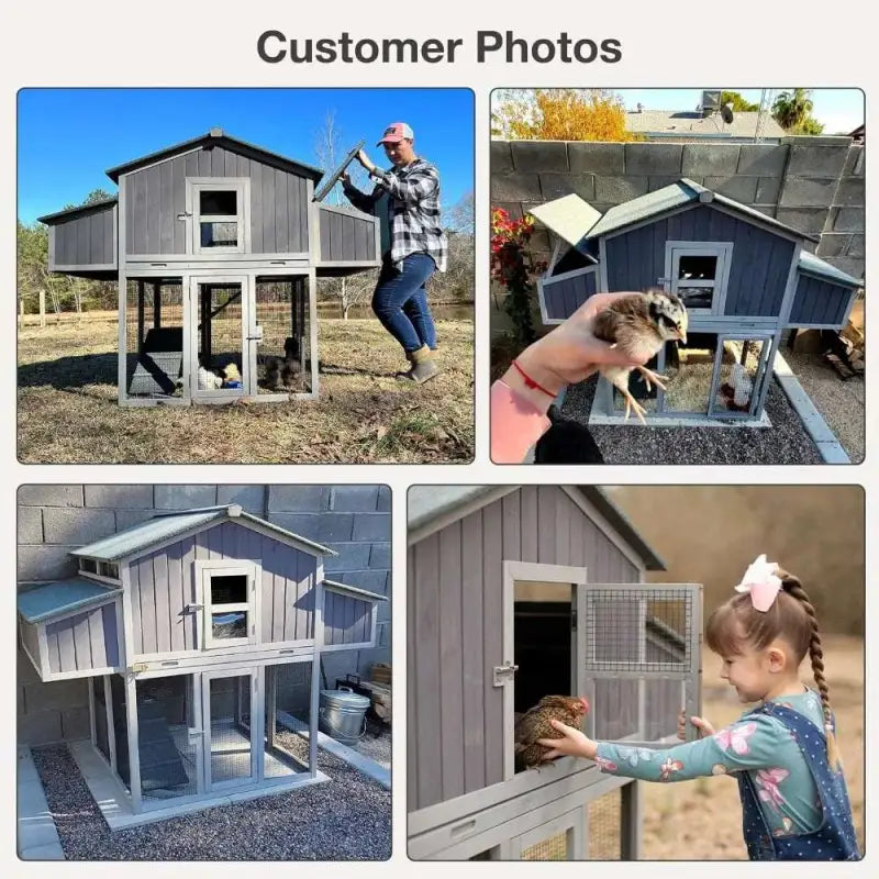 Folding chicken coop for backyard featuring large doors and a spacious design for easy access and comfort